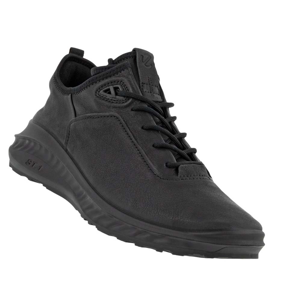 Men's Ecco St.360 Street Sneakers Black | Canada 661WNB